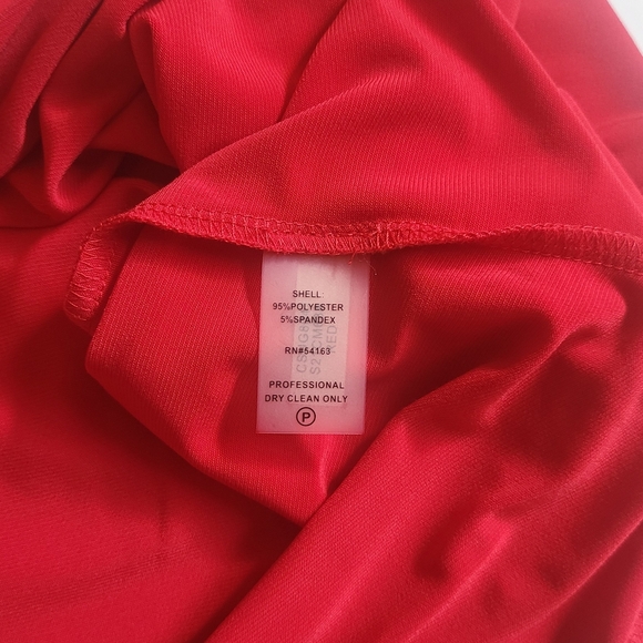 Calvin Klein Red Ruched Sleeveless Tank Top. Size M - Picture 4 of 7